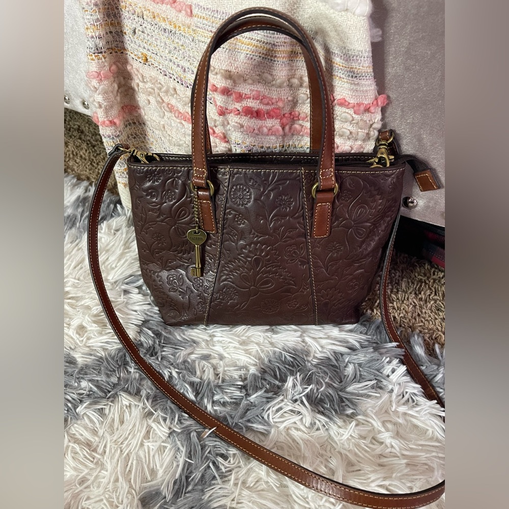 Fossil leather bag